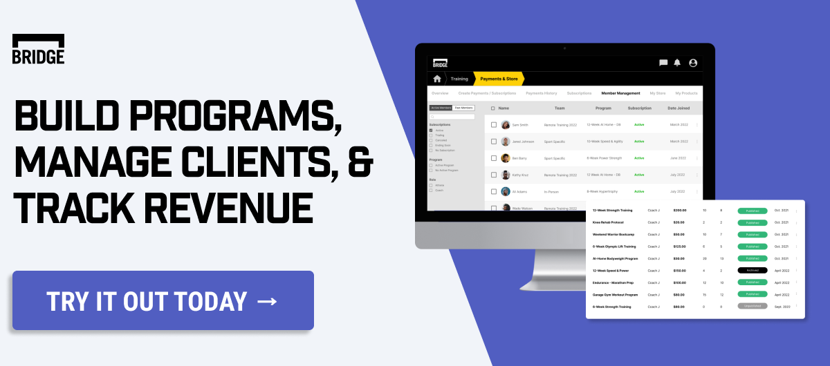 Build programs, manage clients, track revenue