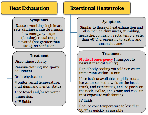 Heat Exhaustion v Heat Stroke