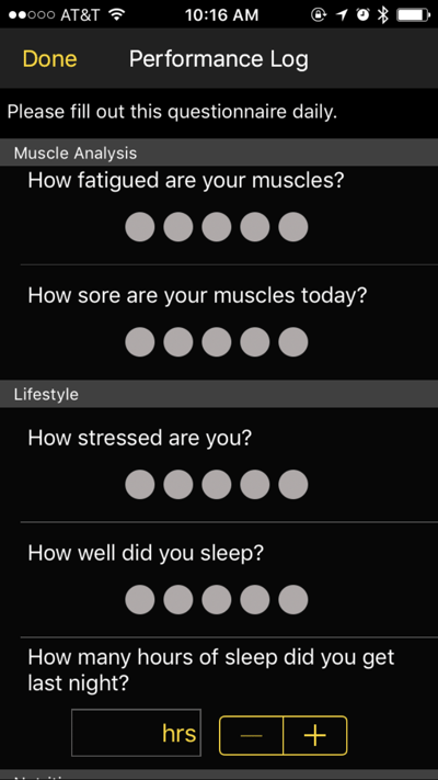 Performance Log