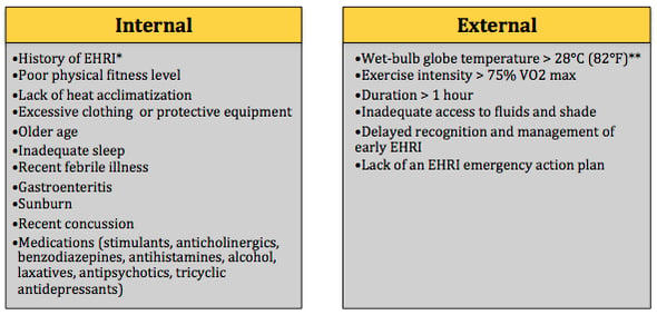 Table 1 - EHRI Risk Factors